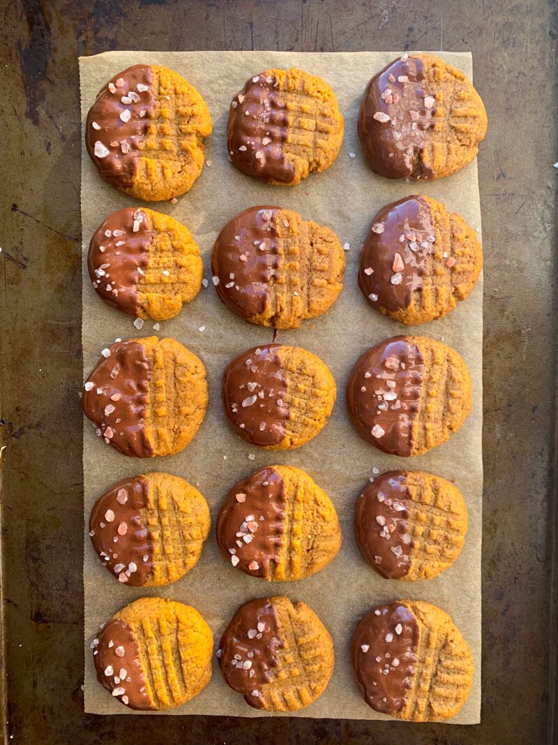 Sea salt peanut butter cookies.