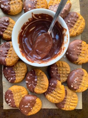 Flourless peanut butter cookies.