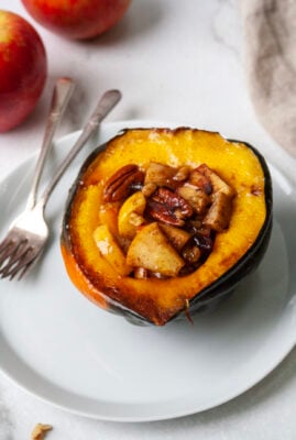 Stuffed acorn squash.