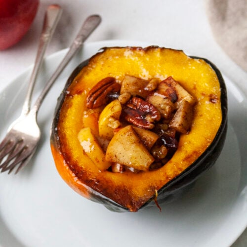 Stuffed acorn squash.