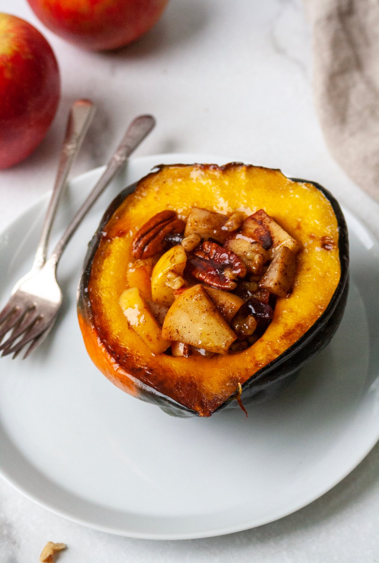 Stuffed acorn squash.