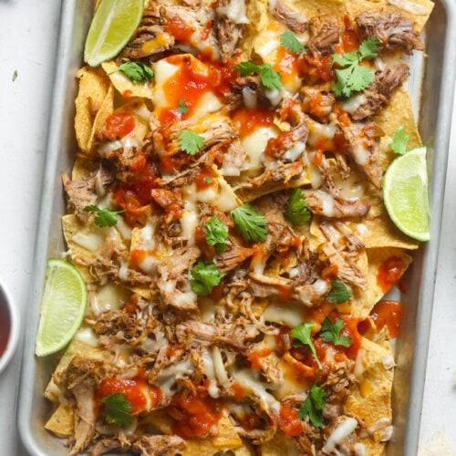 Pulled pork nachos.