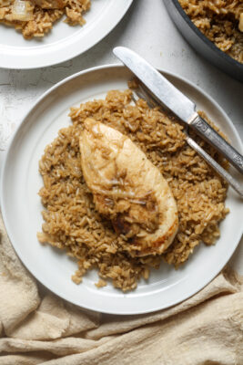 Chicken and rice.