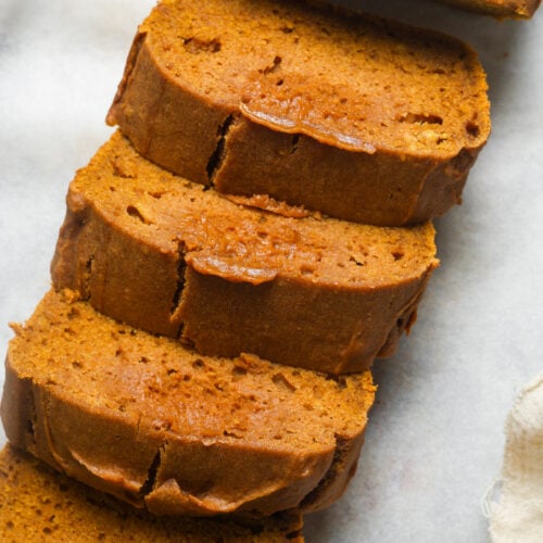 Healthy pumpkin bread.