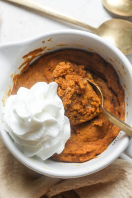 Pumpkin mug cake.