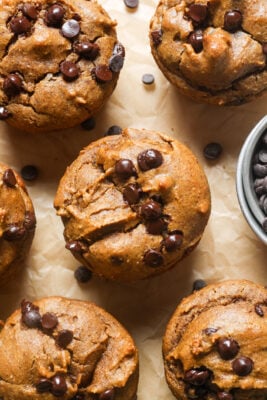 Pumpkin protein muffins.