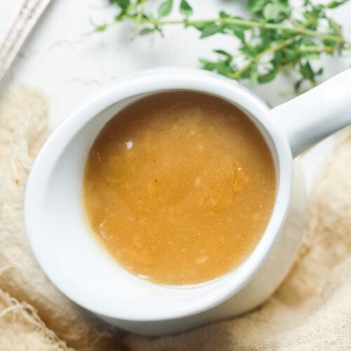 Brown gravy.