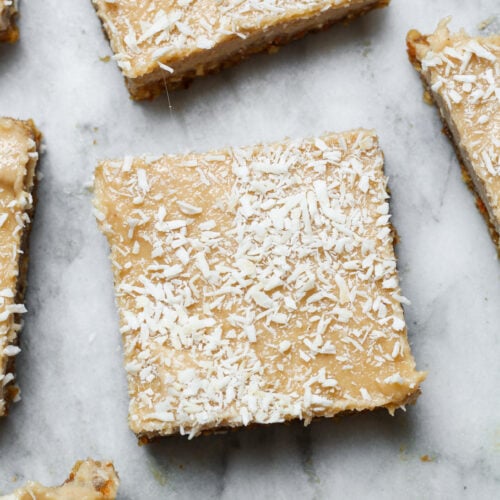Vegan cheesecake bars.