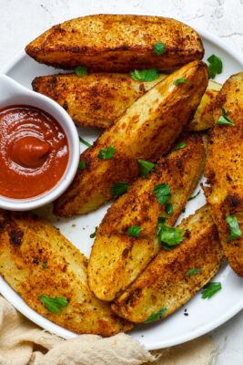 Air fryer potato wedges.