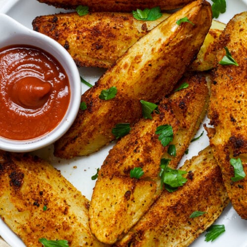 Air fryer potato wedges.