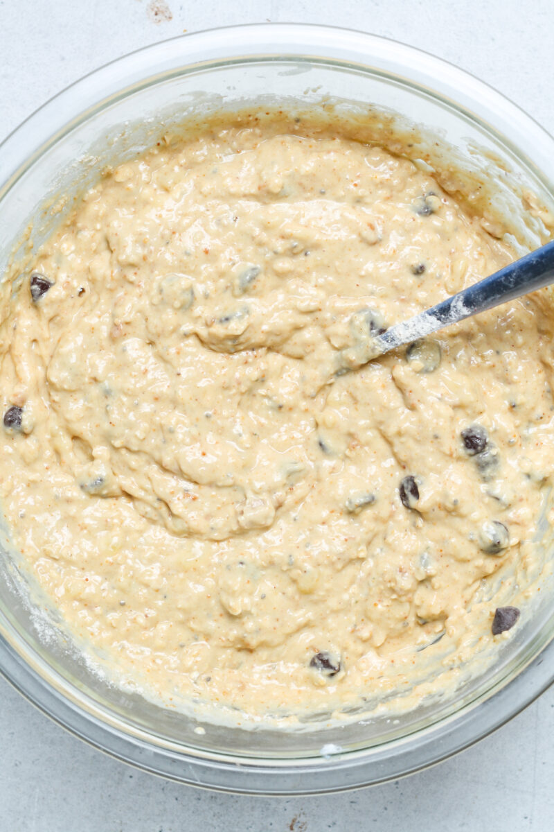Thick banana batter.