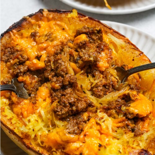 Spaghetti squash boats.
