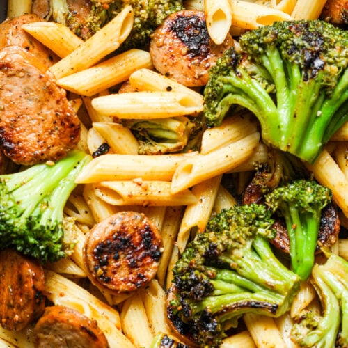 Sausage broccoli pasta.