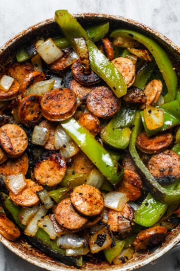 Sausage stir fry.
