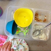 Lunch box after eating lunch