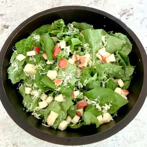 photo of apple and cheddar salad