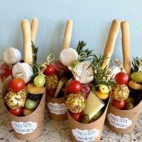 Charcuterie Cups with Mini Cheese Balls on 100 Days of Real Food