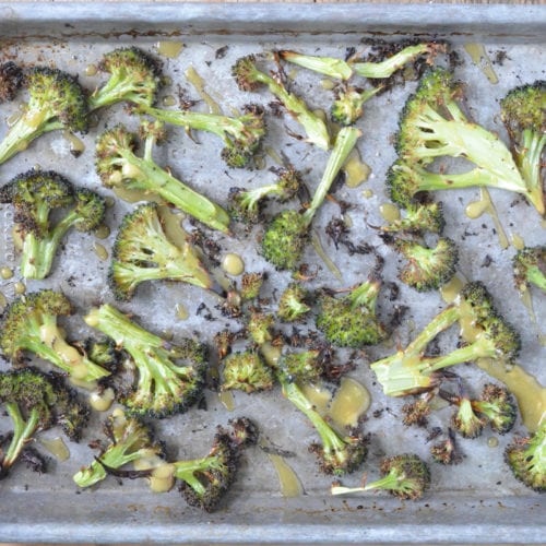 Charred Broccoli with Honey Mustard on 100 Days of Real Food