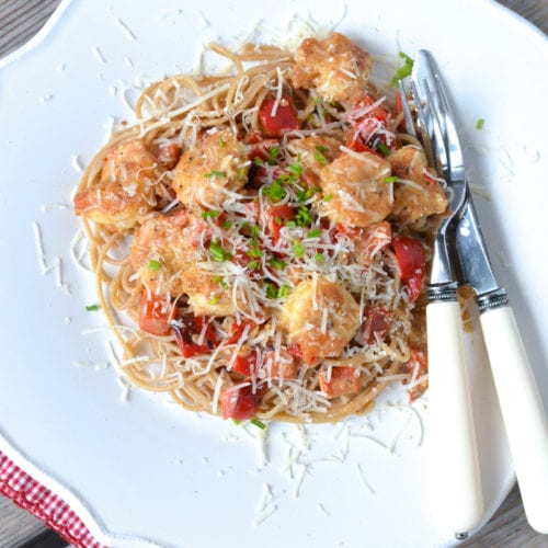 Creamy Shrimp Pasta with Lemon