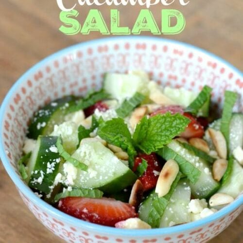 Strawberry Cucumber Salad on 100 Days of Real Food