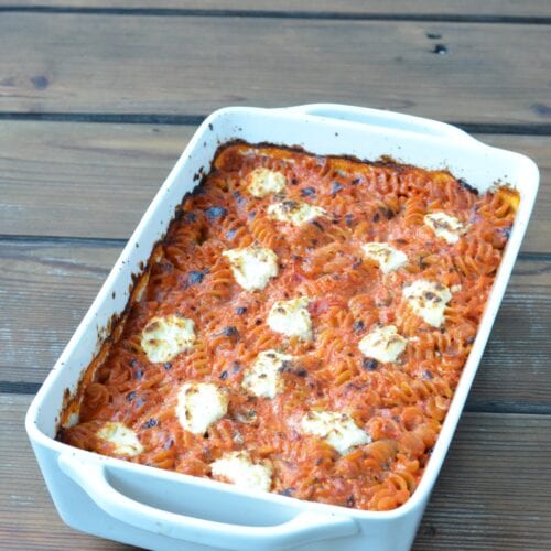 Curly Pasta and Zucchini Bake on 100 Days of Real Food