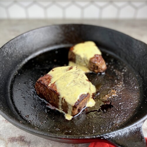 Easy-Oven-Roasted-Steak-with-Bearnaise-Sauce-on-100-Days-of-Real-Food-1