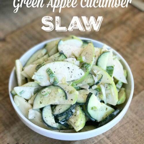 Green Apple Cucumber Slaw on 100 Days of Real Food