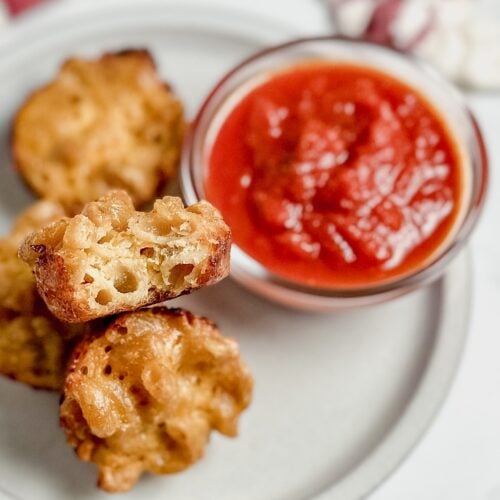 Mac and cheese bites.