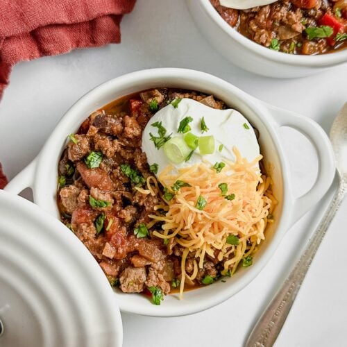 Dutch oven chili.