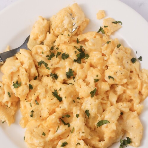 Scrambled eggs.