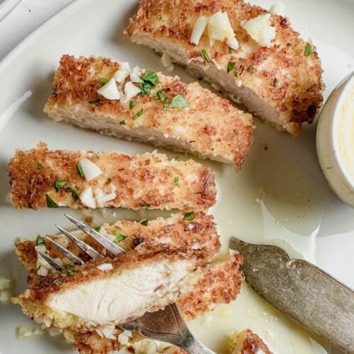 Parmesan crusted chicken.