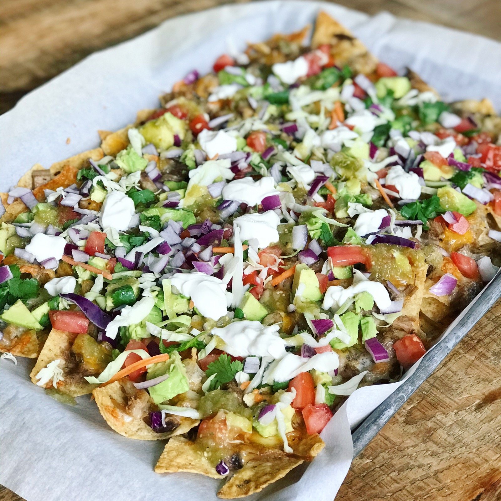 Homemade Pork Carnitas Nachos on 100 Days of Real Food