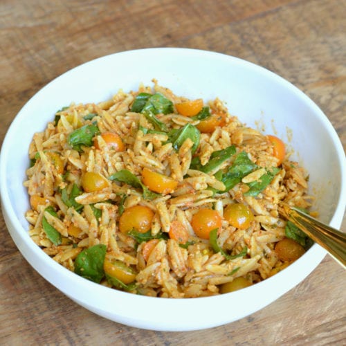 Pasta Salad with Red Pepper Pesto