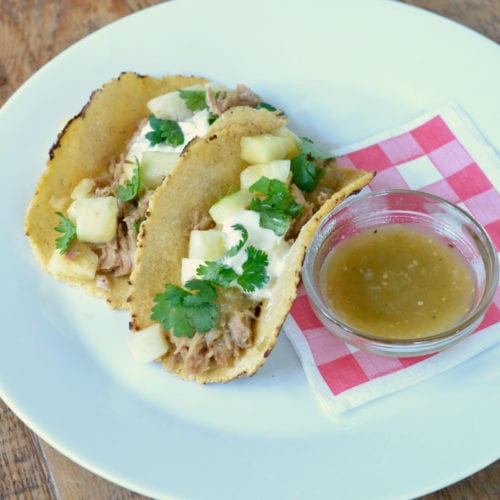 Slow Cooker Pineapple Pork Tacos on 100 Days of Real Food