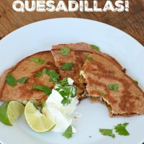 Wild Mushroom and Brussel Sprouts Quesadillas on 100 Days of Real Food