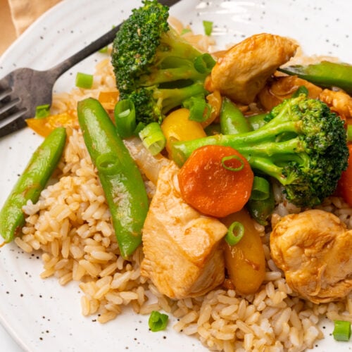 Teriyaki chicken stir fry.