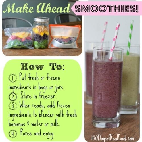 make ahead smoothie - how to