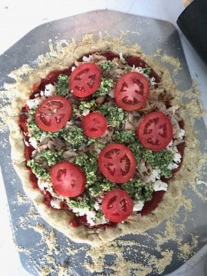 Chicken Pesto Pizza (+ Gluten-Free Option)