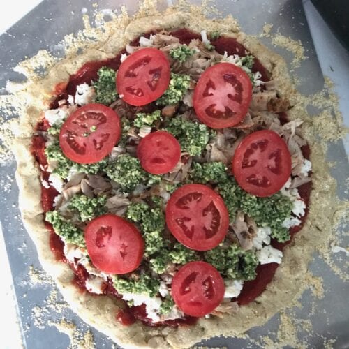 Chicken Pesto Pizza (+ Gluten-Free Option)