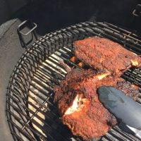 ribs are done wide shot